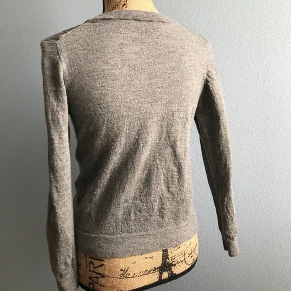 J. Crew Gray Sparkle Wool Sweater - Picture 4 of 8